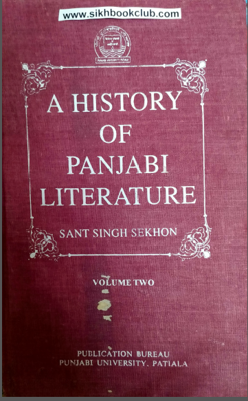 A History Of Panjabi Literature (vol. 2) By Sant Singh Sekhon